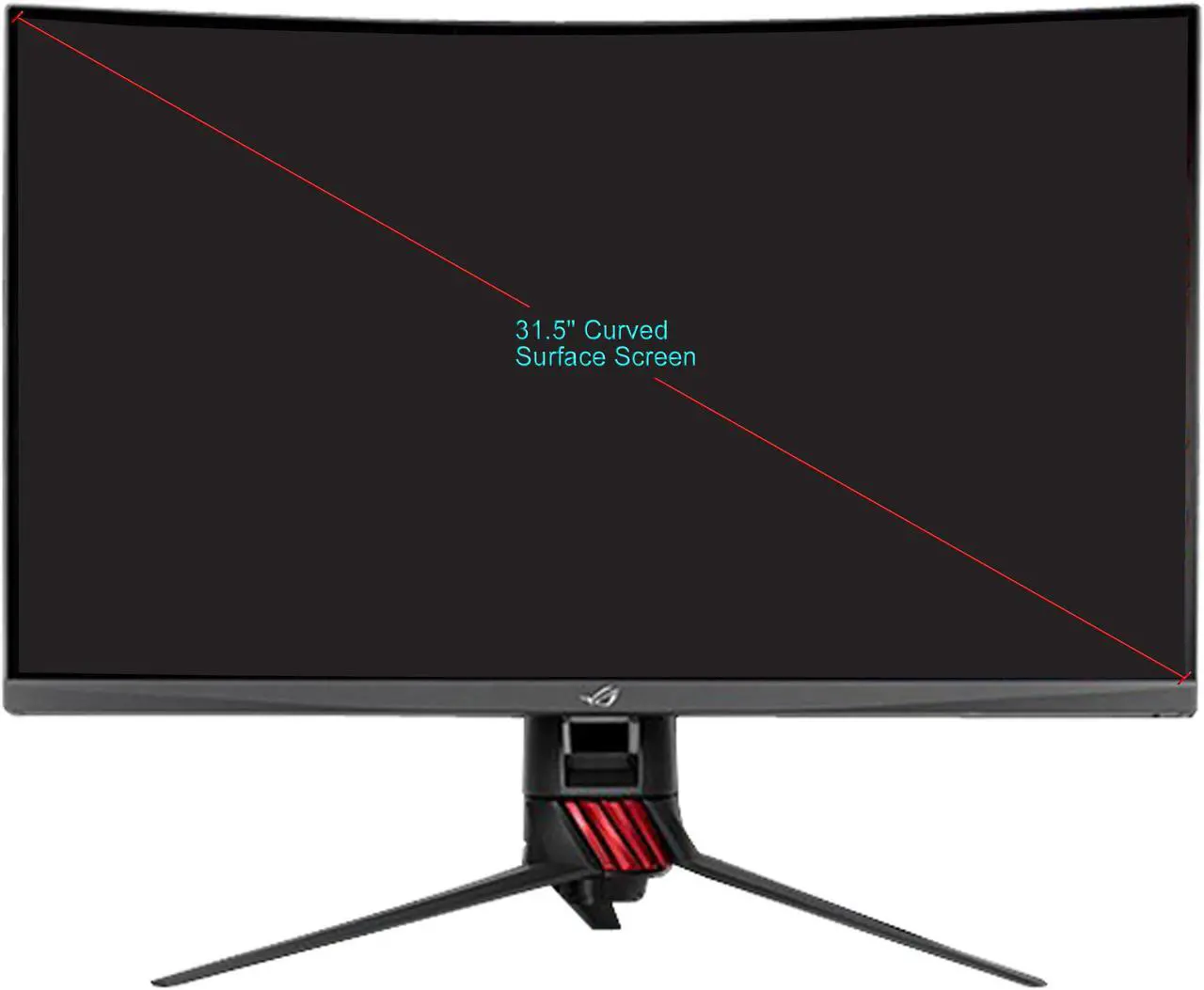 Alt view image 2 of 10 - ASUS ROG Strix XG32VQR 32" (Actual size 31.5") WQHD 2560 x 1440 144Hz 2 x HDMI, DisplayPort, USB Ports Radeon FreeSync 2 Curved HDR Gaming Monitor