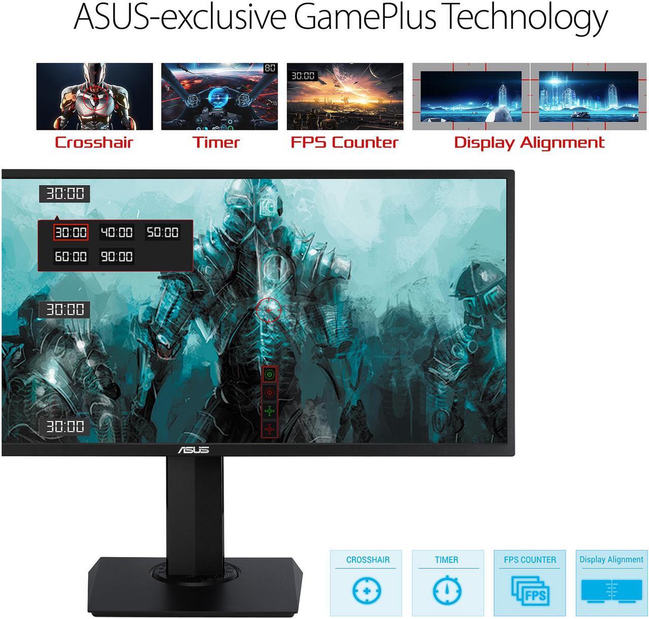 Alt view image 3 of 7 - ASUS VP348QGL 34" Quad HD 3440 x 1440 75Hz 2xHDMI DisplayPort Adaptive-SYNC/FreeSync HDR-10 Blue Light Filter Flicker Free Asus Eye Care Built-in Speakers Ultra Wide Backlit LED Gaming Monitor