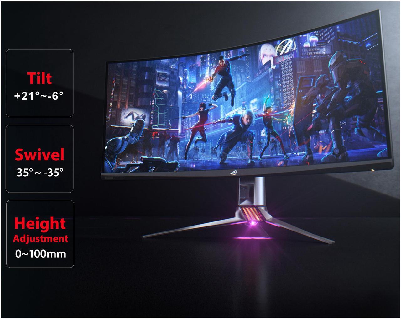 Alt view image 5 of 8 - ASUS ROG Swift PG35VQ 35" 21:9 Ultra-WQHD 3440 x 1440 2K Resolution 200Hz HDMI, DisplayPort NVIDIA G-SYNC HDR-10 Flicker-Free Low Blue Light LED Backlit Curved Gaming Monitor