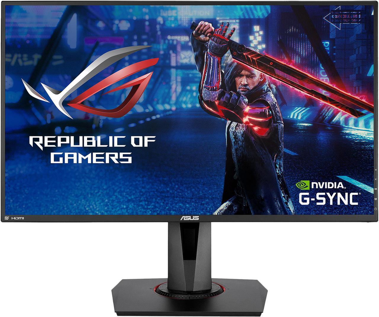 ASUS VG278QR 27" Full HD 1920 x 1080 165Hz 0.5ms DisplayPort HDMI DVI-D G-SYNC Compatible Asus Eye Care Flicker-Free Technology Low Blue Light Built-in Speakers Backlit LED Gaming Monitor