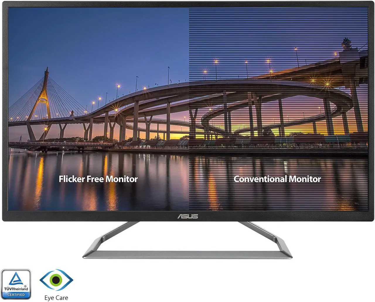 Alt view image 7 of 9 - ASUS VA32UQ 32" (Actual size 31.5") Eye Care Monitor, 3840 x 2160 4K UHD, HDR-10, 95% DCI-P3, Adaptive-Sync/FreeSync, Shadow Boost, Flicker Free, Blue Light Filter