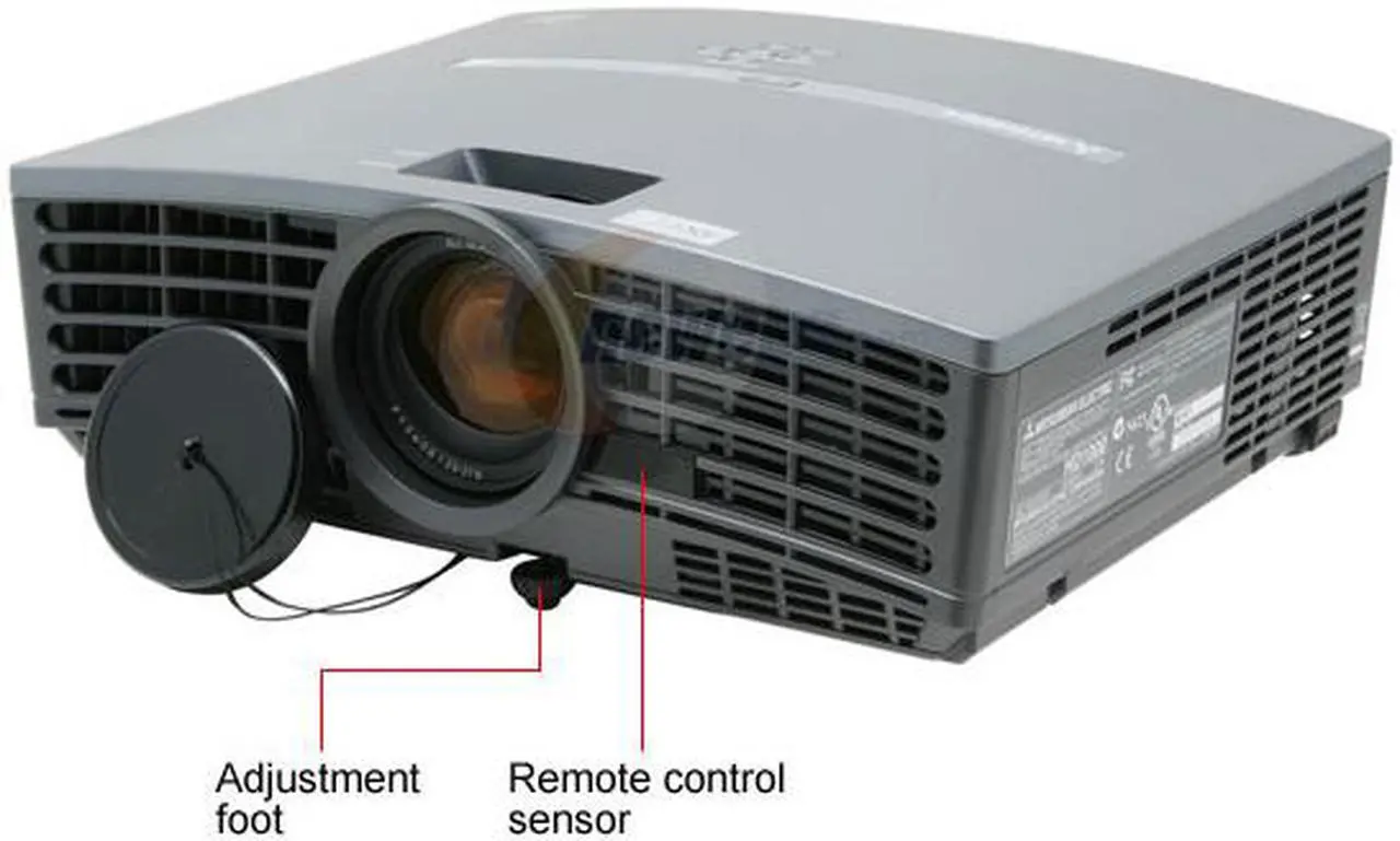 Alt view image 3 of 20 - MITSUBISHI HD1000 DLP 720p Home Theater Projector w/ 106" Fixed Frame Screen, celling mount, 30" HDMI & 25" component cables