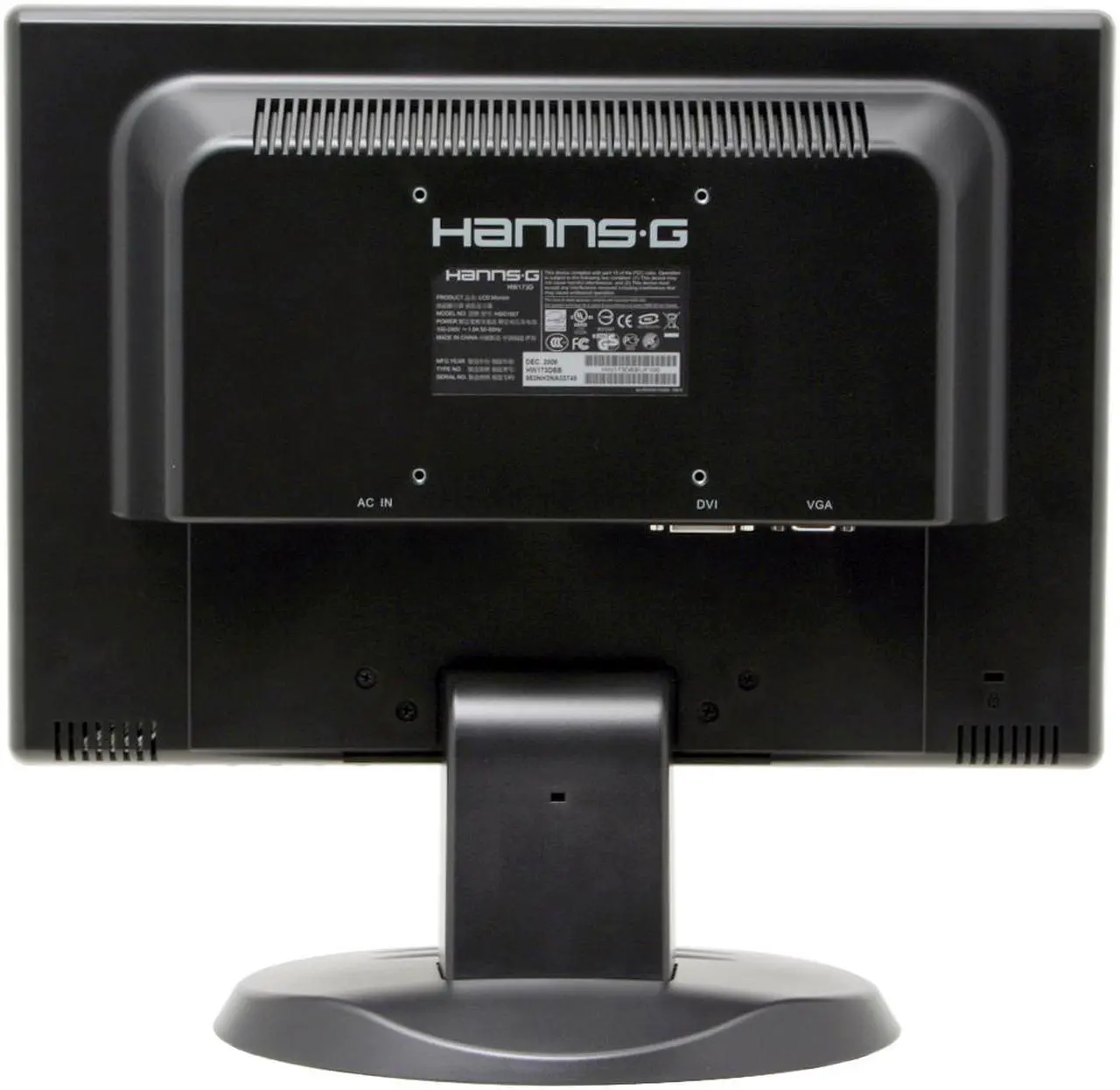 Alt view image 5 of 11 - Hanns-G 17" Active Matrix, TFT LCD WXGA+ LCD Monitor 8 ms D-Sub, DVI-D HW-173DBB