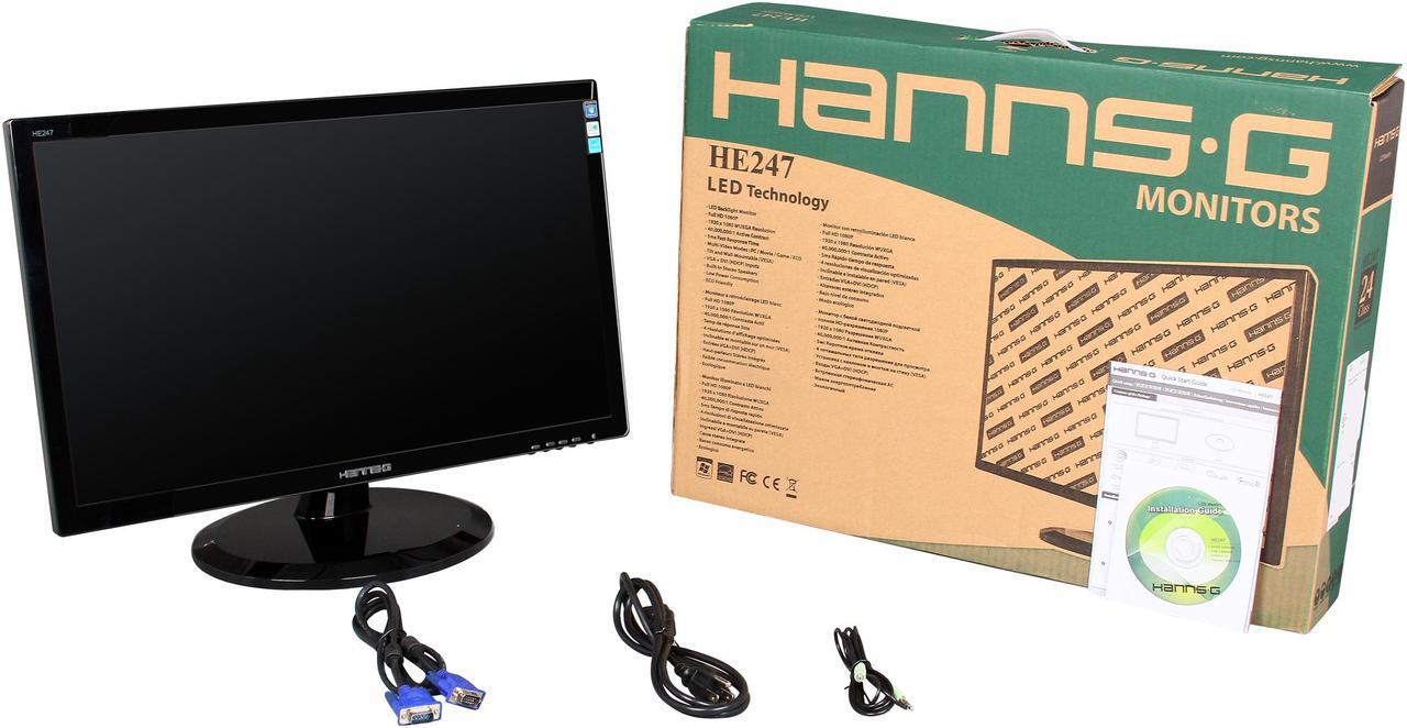 Alt view image 8 of 8 - Hanns-G 23.6" LCD Monitor 5 ms D-Sub, DVI HE247DPB