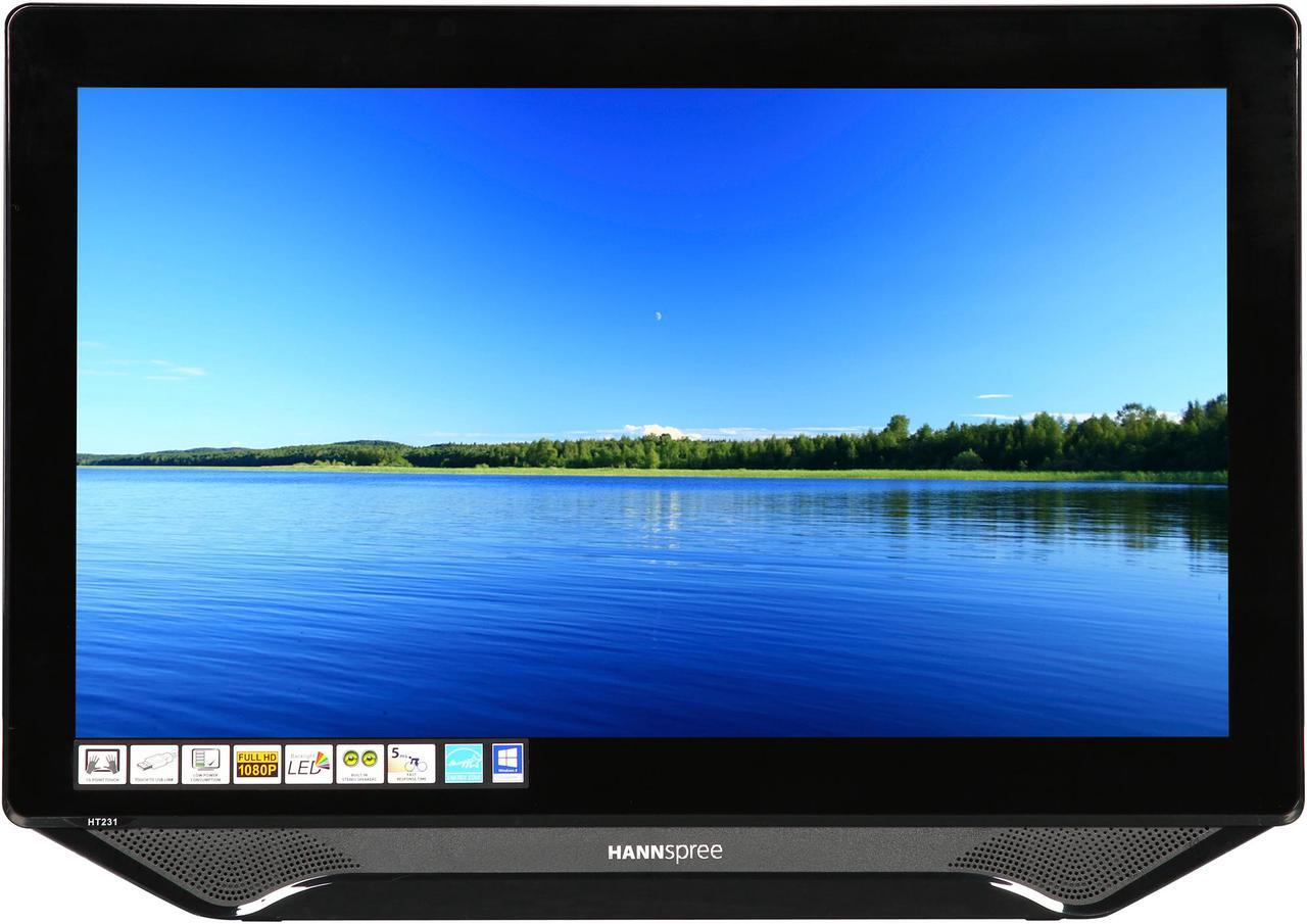 Alt view image 2 of 7 - Hanns-G HT231DPBU Black 23" Touchscreen Monitor Multi-Touch (10 points) 250 cd/m2 80000000:1 Built-in Speakers