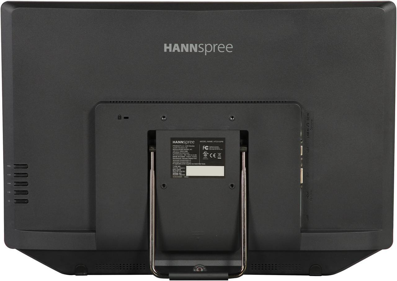 Alt view image 5 of 7 - Hanns-G HT231DPBU Black 23" Touchscreen Monitor Multi-Touch (10 points) 250 cd/m2 80000000:1 Built-in Speakers