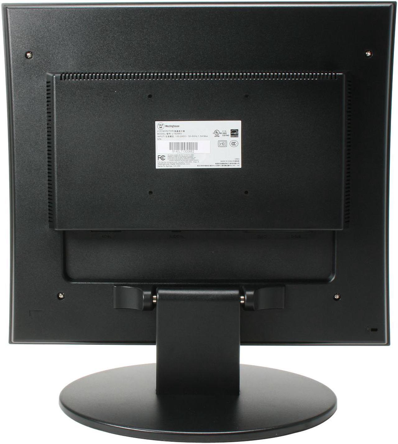 Alt view image 5 of 11 - Westinghouse 19" SXGA LCD Monitor 5 ms D-Sub, DVI-D L1928NV