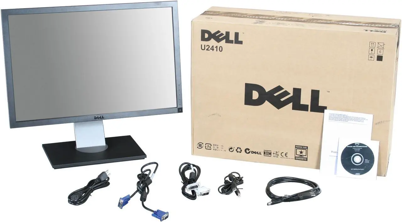 Alt view image 10 of 10 - Dell UltraSharp IPS-panel U2410 Black 24" 6ms HDMI Full 1200P Height, Pivot, Swivel, Tilt adjustable Widescreen LCD Monitor 400 cd/m2 80,000:1(1000:1) w/Display Port