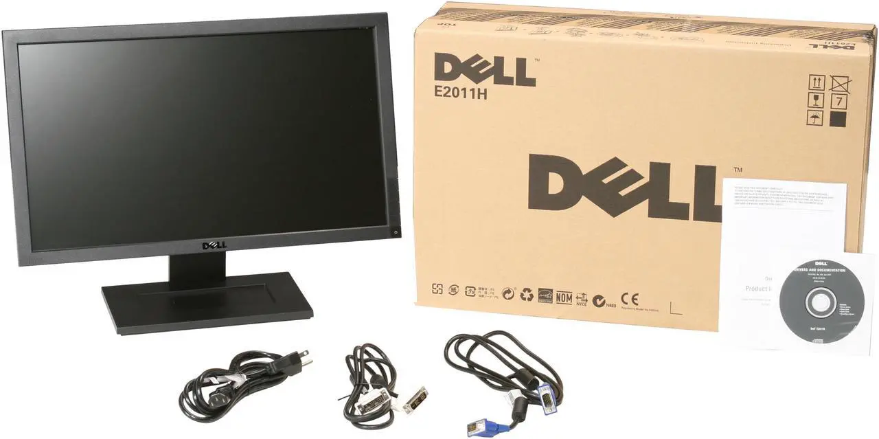 Alt view image 8 of 8 - Dell E2011H 20" 1600 x 900 5ms  LED BackLight  Widescreen LCD Monitor 250 cd/m2 1000:1