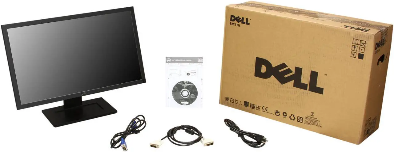 Alt view image 8 of 8 - Dell 21.5" TN LCD Monitor 5 ms D-Sub, DVI E Series E2211H