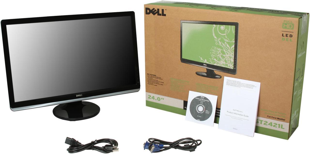 Alt view image 8 of 8 - Dell ST2421L Black 24" 5ms HDMI LED Backlight Widescreen LCD Monitor 250 cd/m2 7,000,000:1