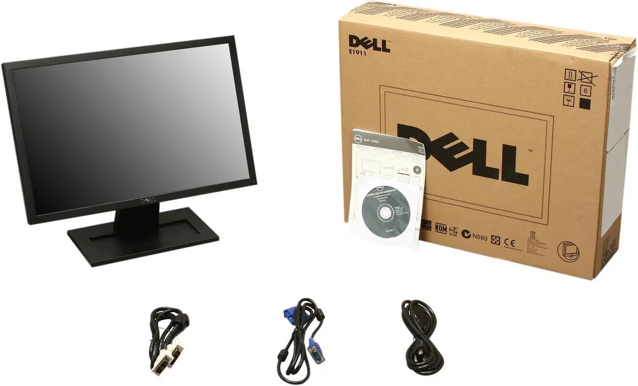 Alt view image 8 of 8 - Dell 19" 60 Hz Active Matrix, TFT LCD LCD Monitor 5 ms D-Sub, DVI-D E Series E1911