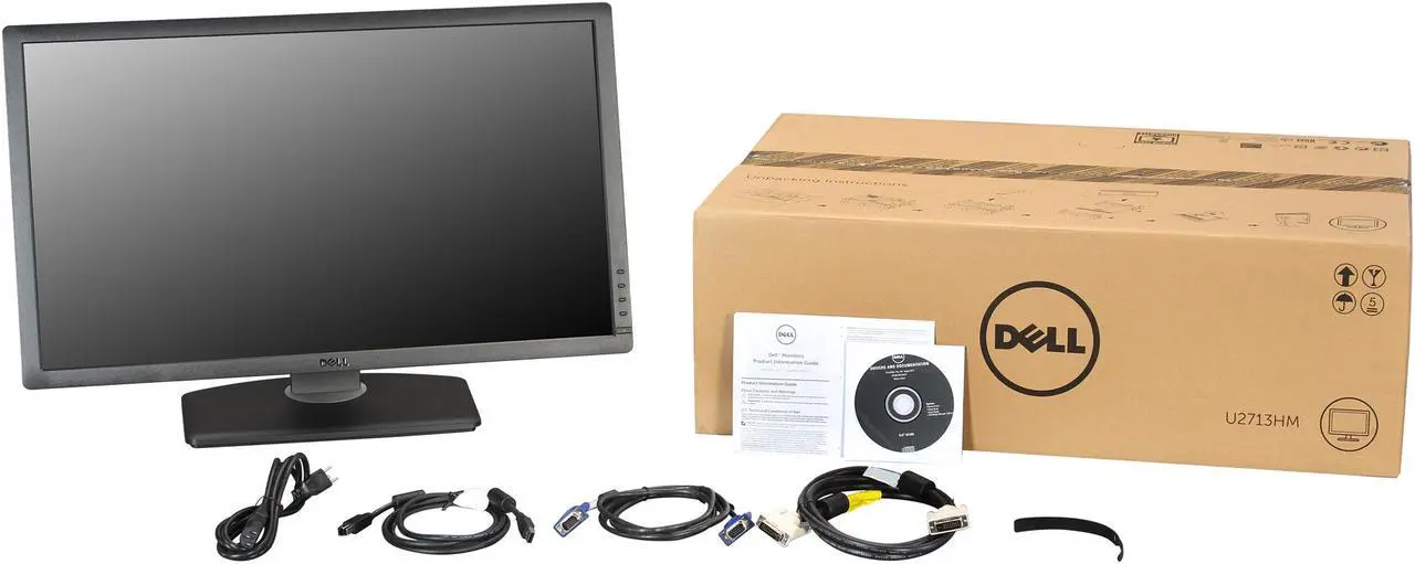 Alt view image 10 of 10 - Dell UltraSharp U2713HM Black & Silver 27" WQHD IPS-Panel Displayport HDMI Widescreen LED Monitor 350 cd/m2 DC 2Million:1 (1000:1), height&pivot adjustable