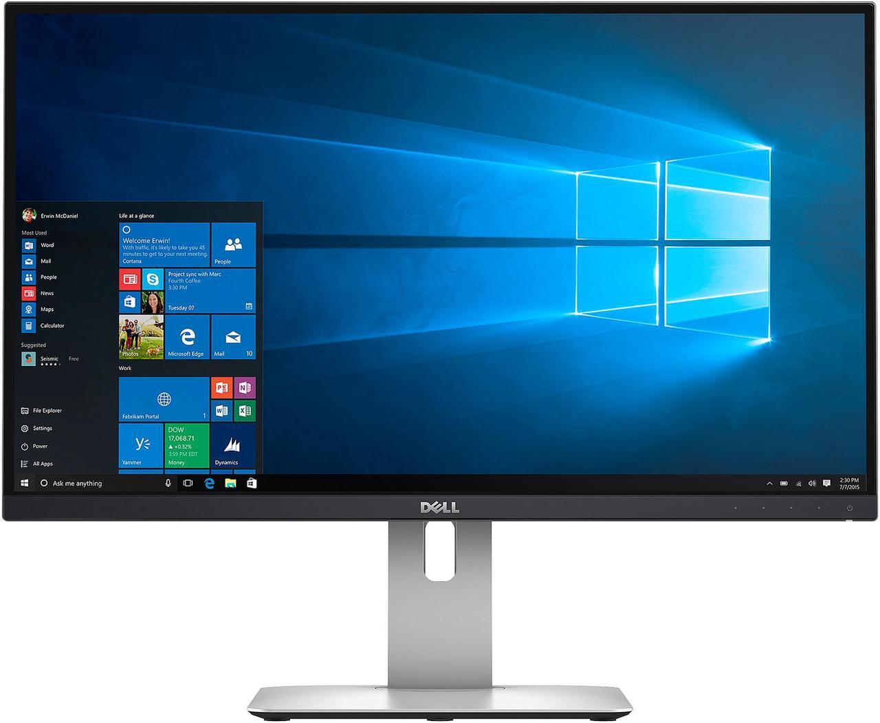 Alt view image 2 of 14 - Dell UltraSharp U2515H 25" 6ms WQHD  Widescreen LED Backlight LCD Monitor IPS panel  350 cd/m2, HDMI/MHL, DisplayPort, USB3.0Hub, Height&Pivot adjustable