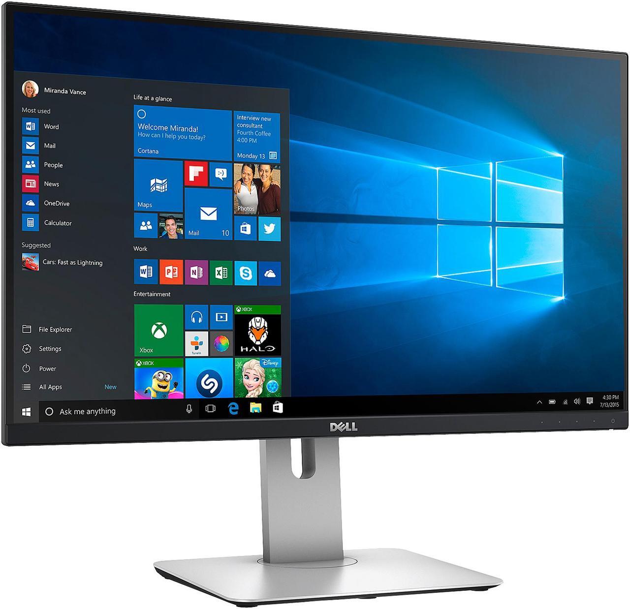 Alt view image 3 of 14 - Dell UltraSharp U2515H 25" 6ms WQHD  Widescreen LED Backlight LCD Monitor IPS panel  350 cd/m2, HDMI/MHL, DisplayPort, USB3.0Hub, Height&Pivot adjustable