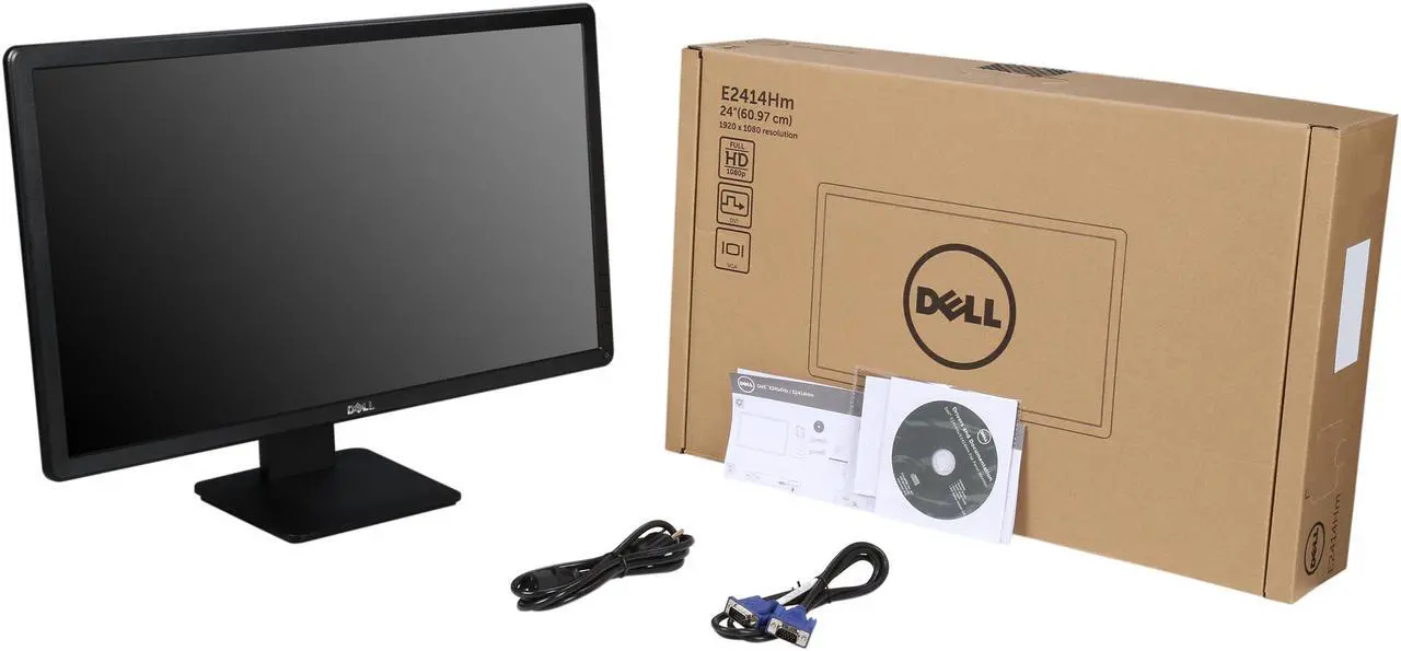 Alt view image 9 of 8 - DELL E2414HM Black 24” 5ms 1920 x 1080 Widescreen HD LED Backlight LCD Monitor 1000:1 DVI & VGA