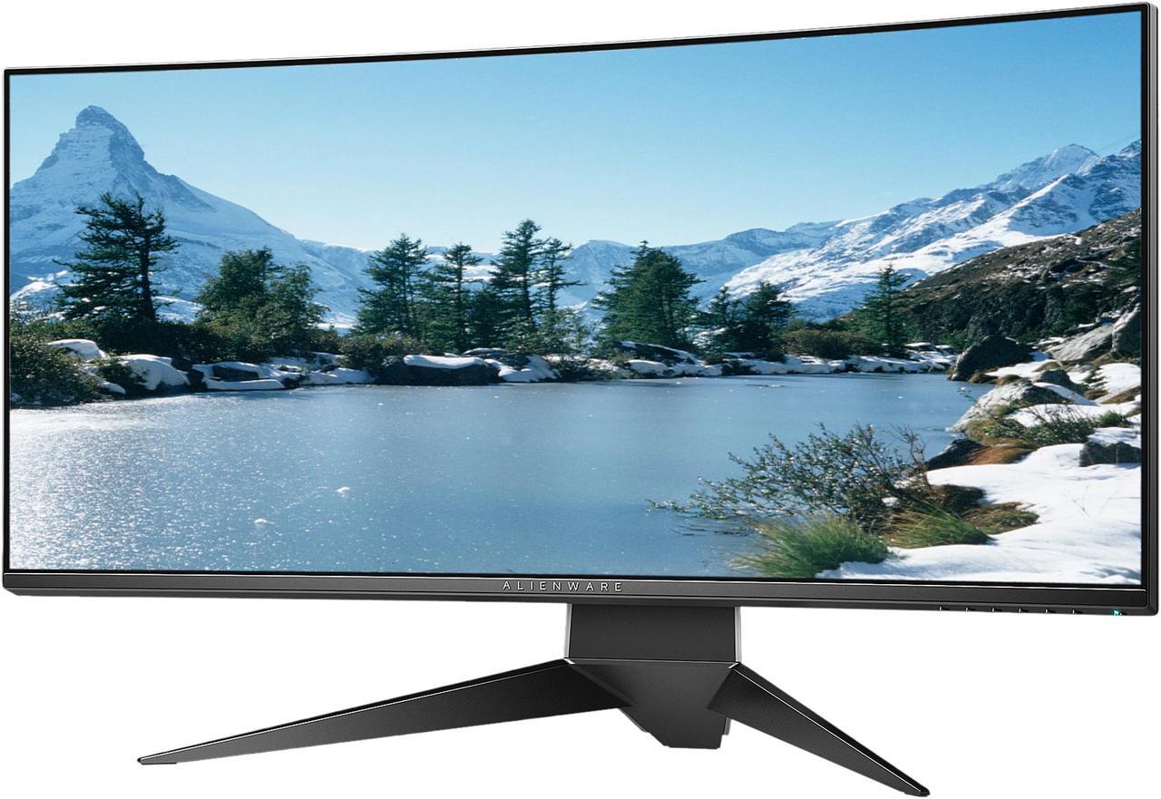 Main image of Dell Alienware AW3418DW 34" (Actual size 34.14") 1900R WQHD 3440 x 1440 120Hz Overclocked NVIDIA G-SYNC HDMI DisplayPort 4xUSB 3.0 IPS LED Backlit Curved Gaming Monitor