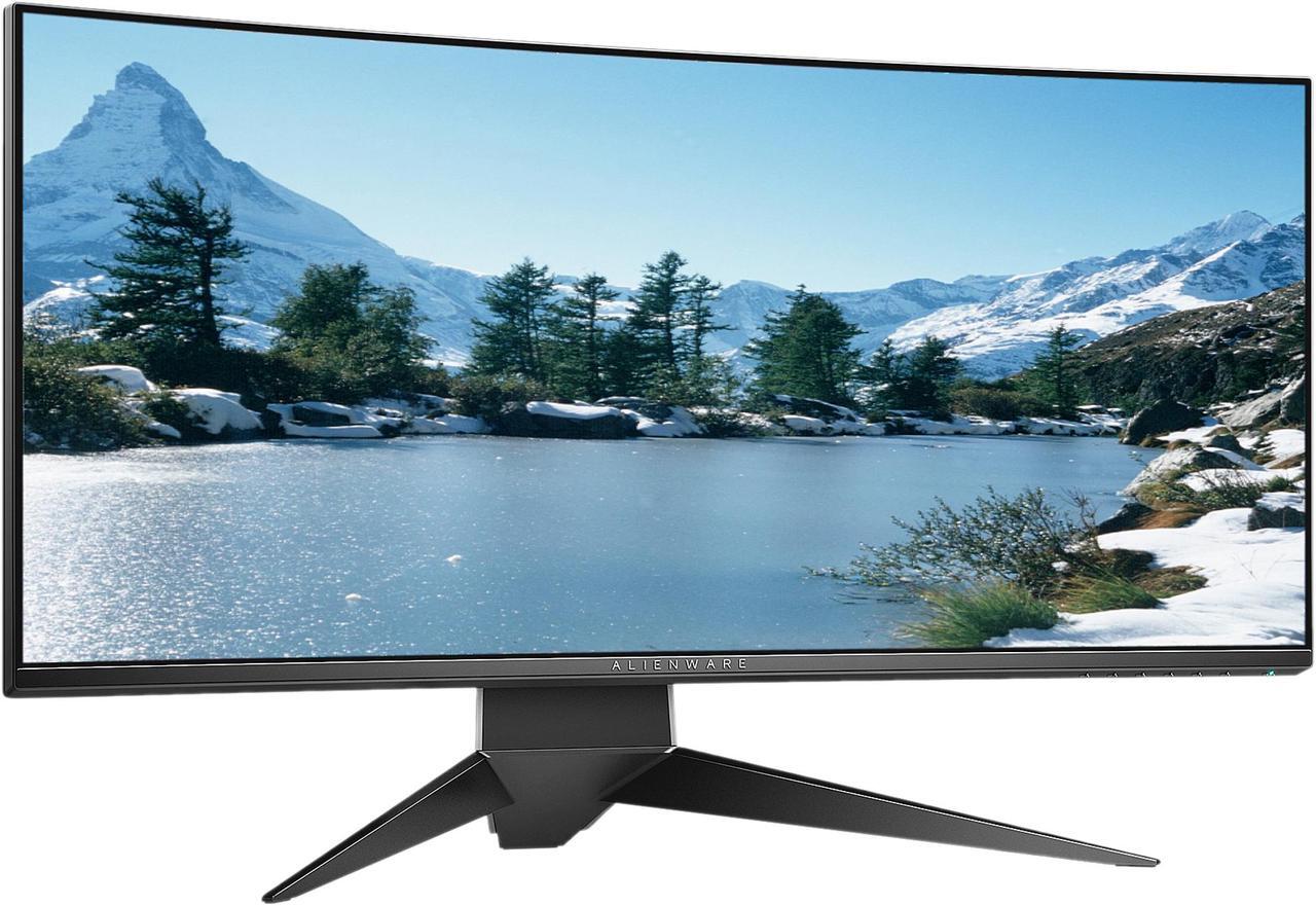 Alt view image 2 of 7 - Dell Alienware AW3418DW 34" (Actual size 34.14") 1900R WQHD 3440 x 1440 120Hz Overclocked NVIDIA G-SYNC HDMI DisplayPort 4xUSB 3.0 IPS LED Backlit Curved Gaming Monitor
