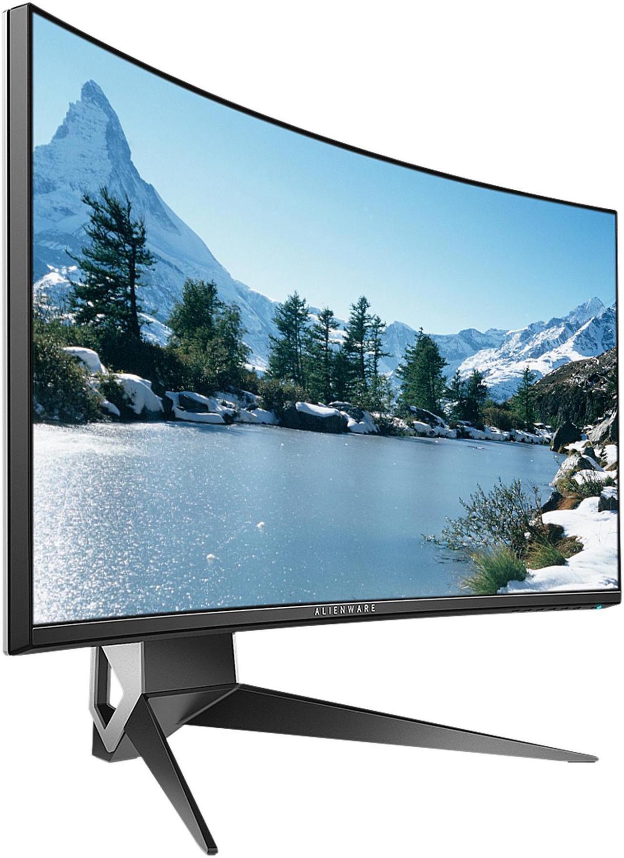 Alt view image 3 of 7 - Dell Alienware AW3418DW 34" (Actual size 34.14") 1900R WQHD 3440 x 1440 120Hz Overclocked NVIDIA G-SYNC HDMI DisplayPort 4xUSB 3.0 IPS LED Backlit Curved Gaming Monitor