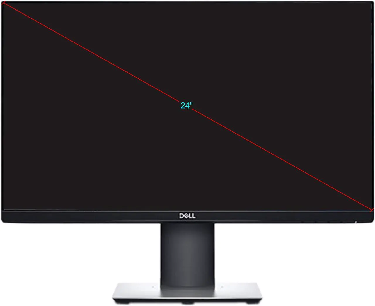 Alt view image 6 of 6 - DELL P2419H 24" 1920 x 1080 Full HD, DisplayPort, HDMI, VGA, USB Hub, Anti-Glare, LED Backlit, Height Adjustable IPS Monitor