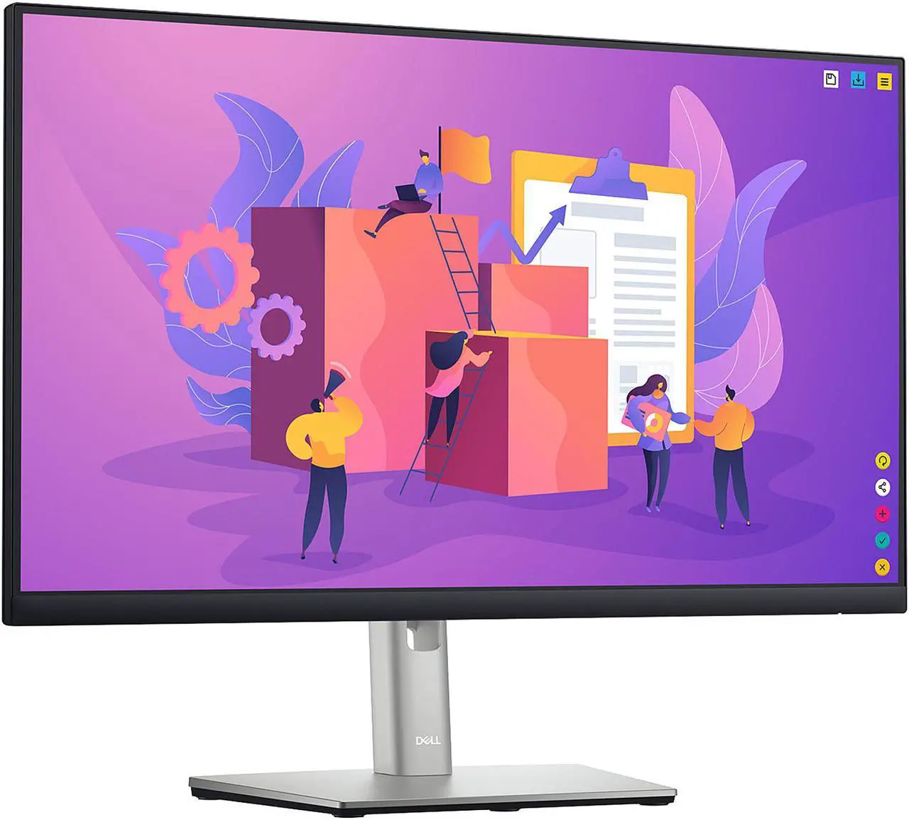 Alt view image 3 of 6 - Dell P2422H 24" (23.8" Viewable) 1920 x 1080 Full HD IPS, VGA DisplayPort HDMI USB 3.2, VESA Swivel Tilt Height Adjust LED-Backlit Monitor
