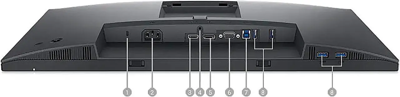 Alt view image 5 of 6 - Dell P2422H 24" (23.8" Viewable) 1920 x 1080 Full HD IPS, VGA DisplayPort HDMI USB 3.2, VESA Swivel Tilt Height Adjust LED-Backlit Monitor