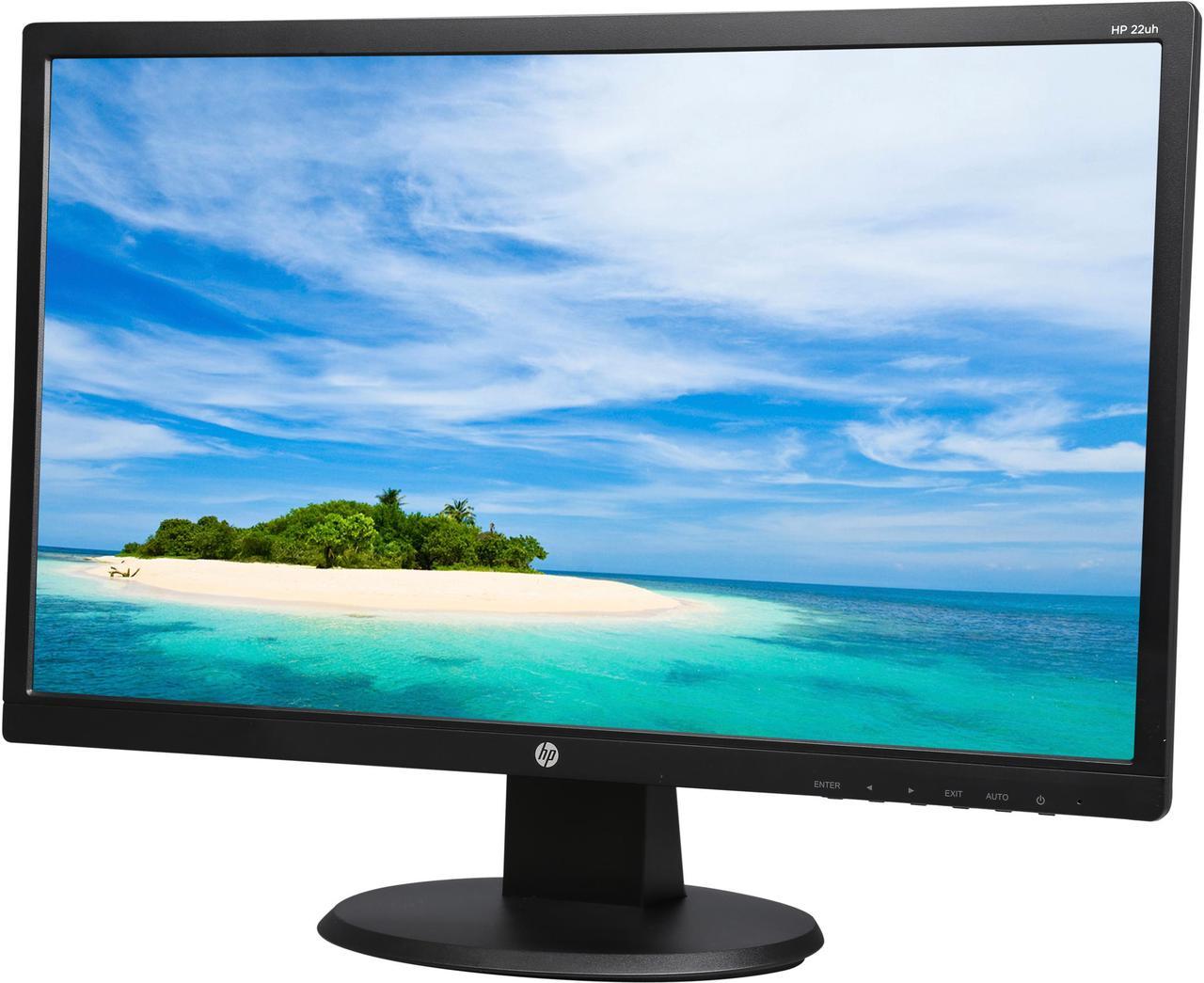 HP 22UH Black 21.5" TN LCD/LED Monitor, 250 cd/m2 DCR 10,000,000:1 (1000:1), HDMI DVI VGA