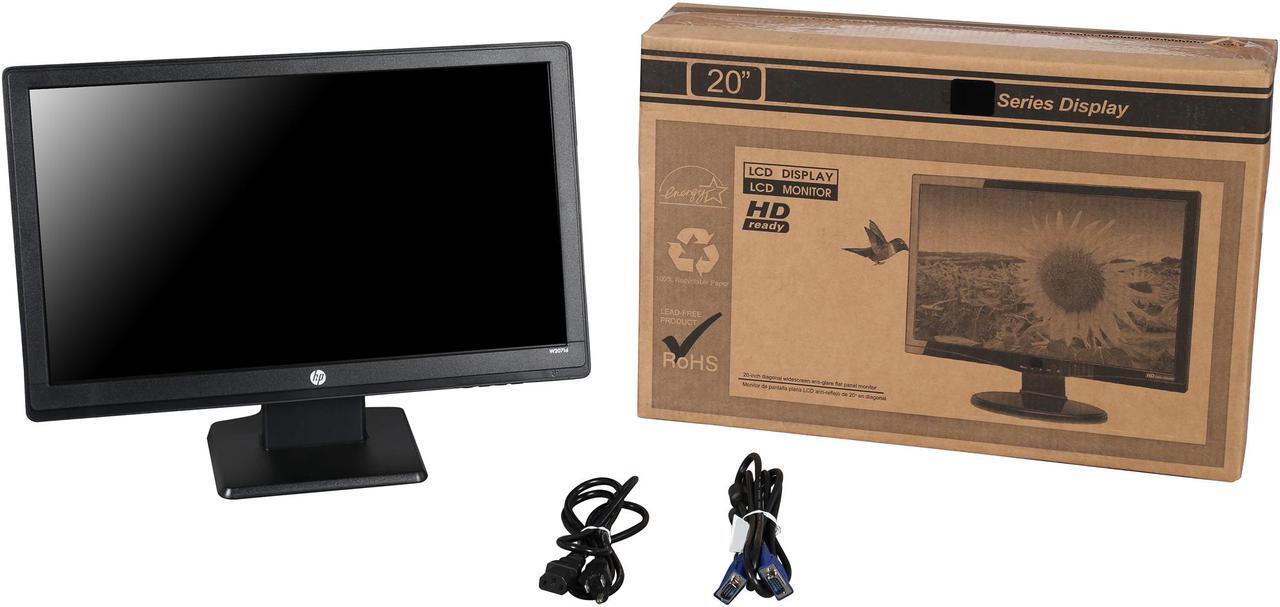 Alt view image 7 of 7 - HP 20" 60 Hz TN LCD Monitor 1 year warranty 5 ms D-Sub, DVI-D W2071D