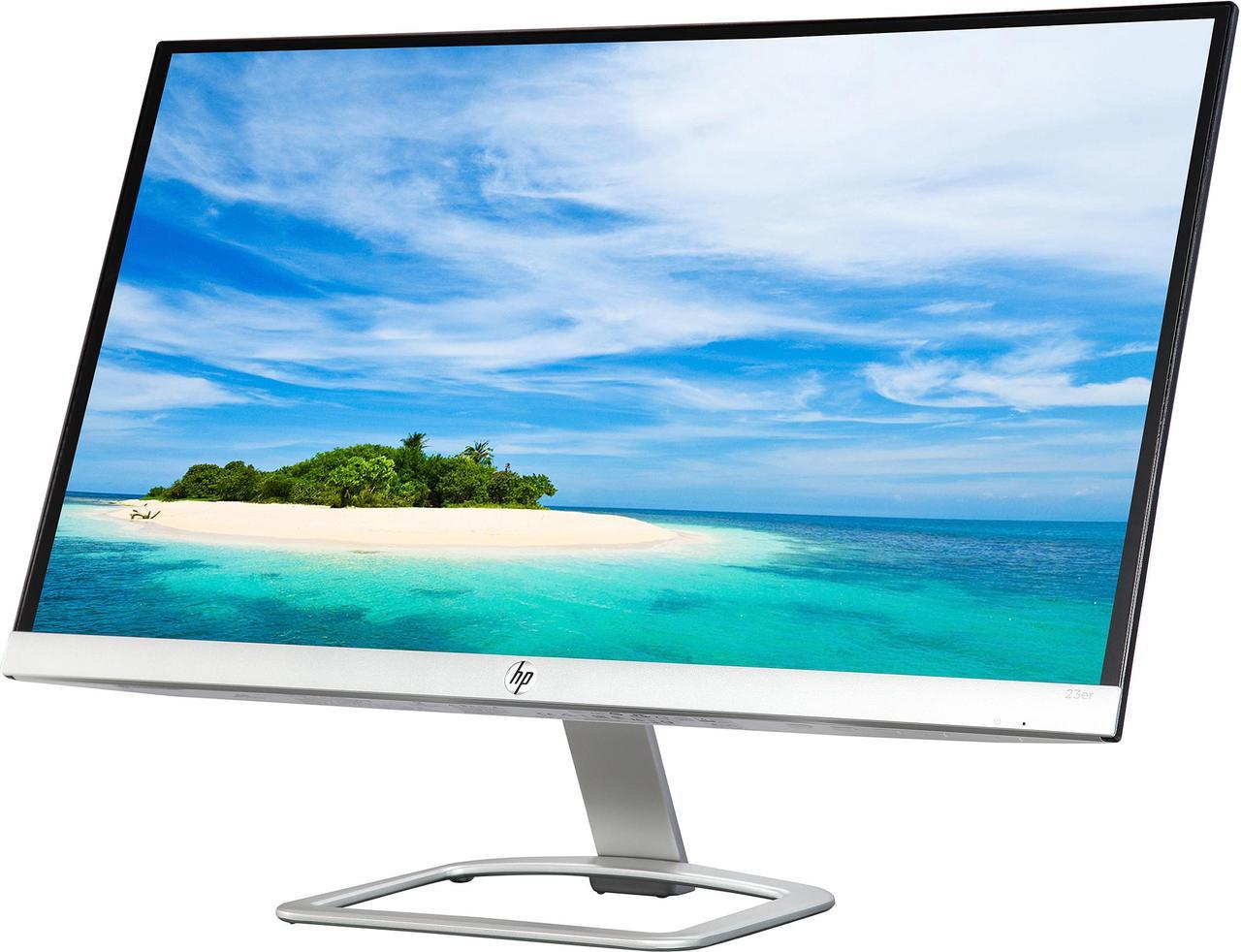 HP 23ER Frameless Silver/White 23" IPS Widescreen LCD/LED Monitors, HDMI 1920 x 1080 60 Hz, w/ Anti-Glare, Technicolor Color Certification with Easy Connectivity Setting, 178/178 Viewing Angle