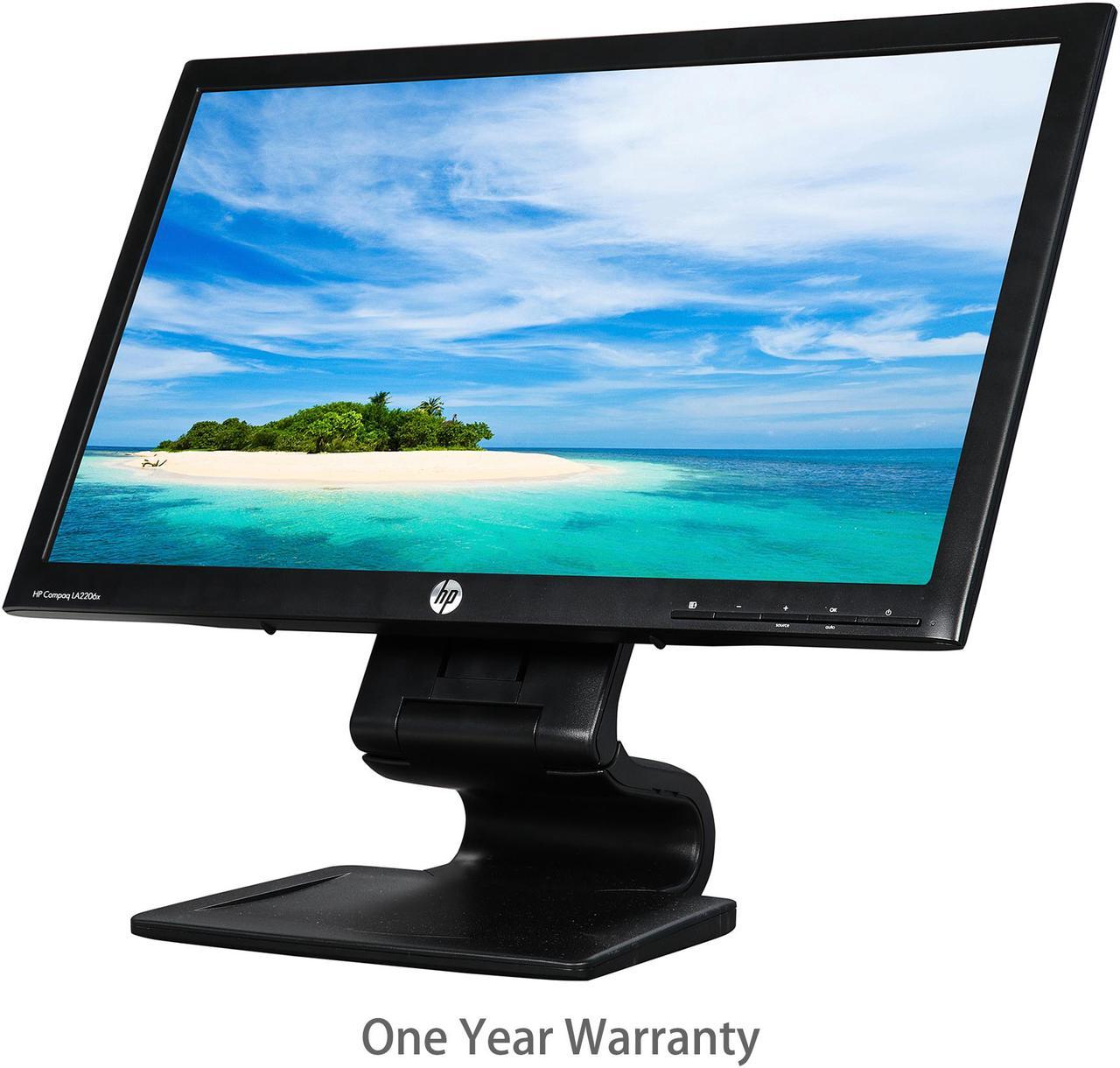 HP Compaq LA2206x 21.5" 1920 x 1080 Widescreen LED-Backlit LCD Monitor Tilt-&-Swivel 250 cd/m2 1000:1 (Static) / 1000000:1 (Dynamic) Black