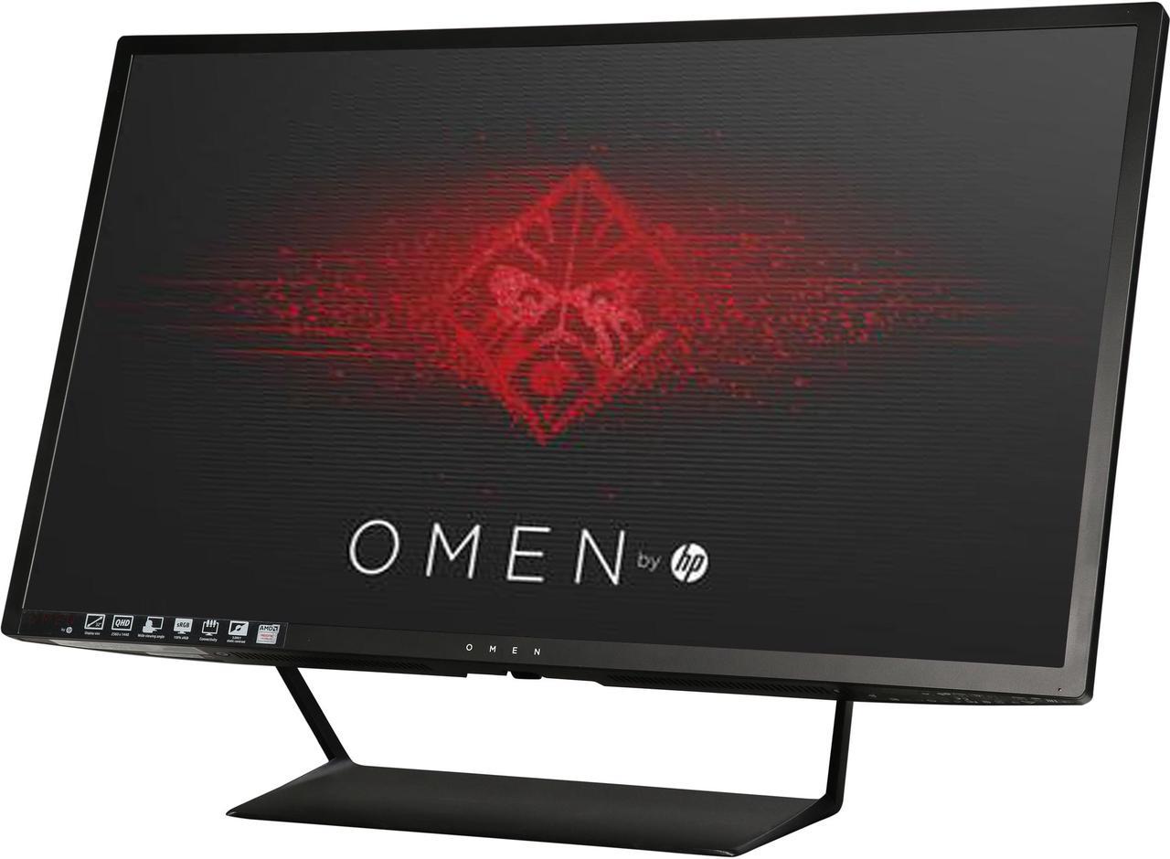 HP Omen 32" 75Hz AMD FreeSync 2560 x 1440 Monitor, 3000:1, 300 cd/m², HDMI, DisplayPort, Tilt, VESA Mountable