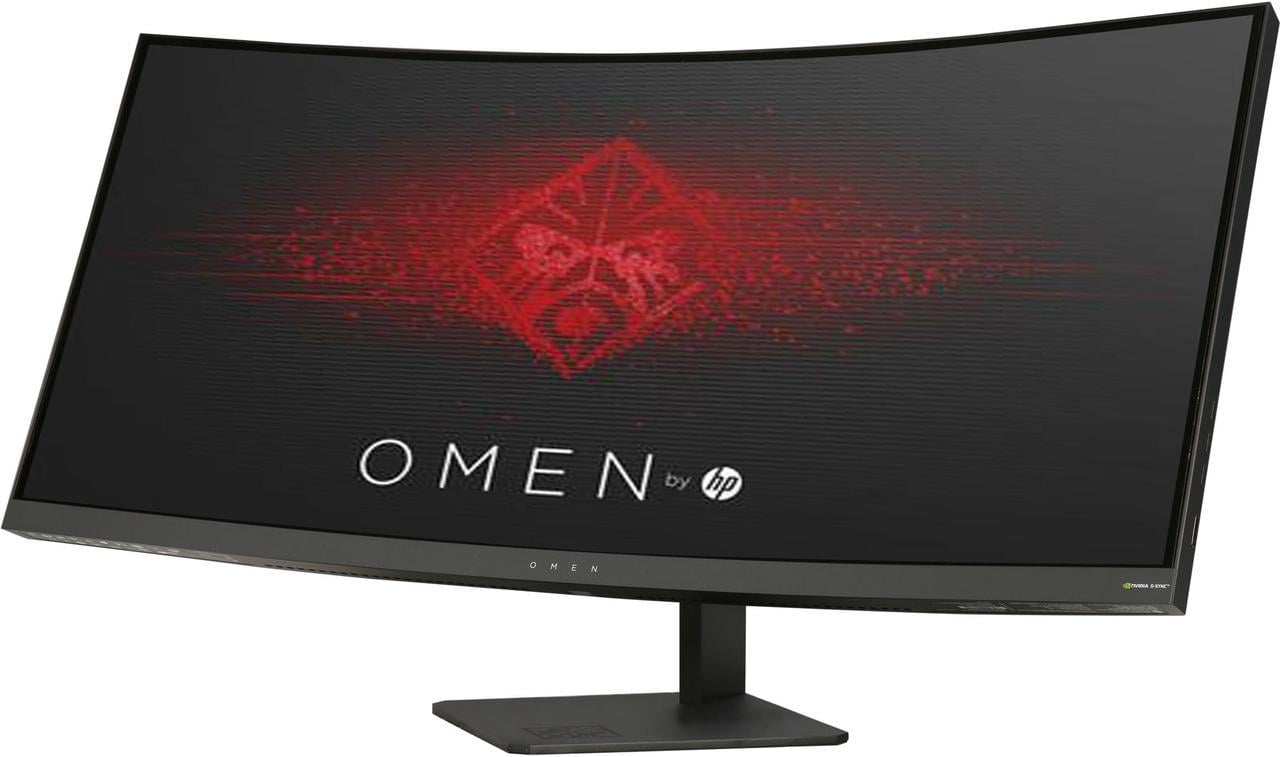 HP Omen X 35" 100 Hz NVIDIA G-Sync 2K Ultra WQHD Curved LED Backlight Monitor, 3440 × 1440, 2500:1, 300 cd/m2, HDMI, USB, Tilt, Height, VESA Mountable