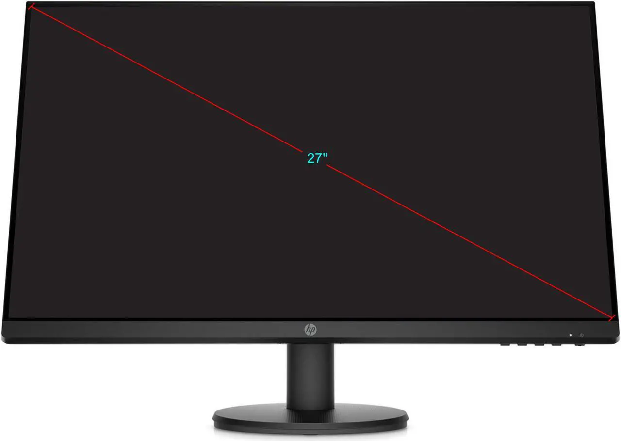 Alt view image 2 of 6 - HP 27" 60 Hz IPS FHD Monitor 5 ms (on/off) D-Sub, HDMI P27v G4
