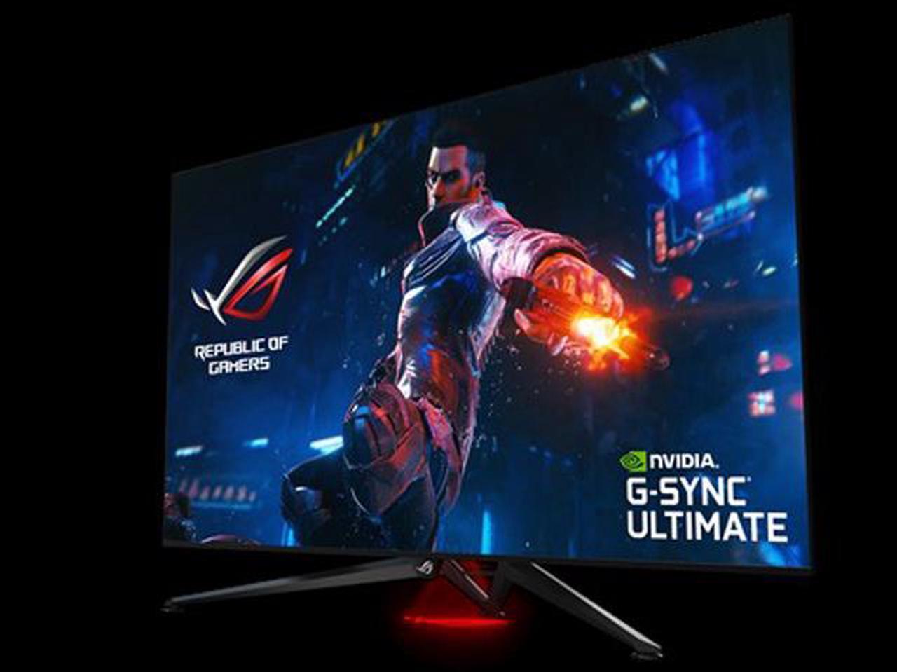 Alt view image 4 of 10 - ASUS ROG Swift PG65UQ 65" (Actual size 64.5") HDR Gaming Monitor 144Hz 4K (3840 x 2160) G-Sync Ultimate Eye Care DisplayPort HDMI USB Aura Sync HDR10 DisplayHDR1000 UHD Premium