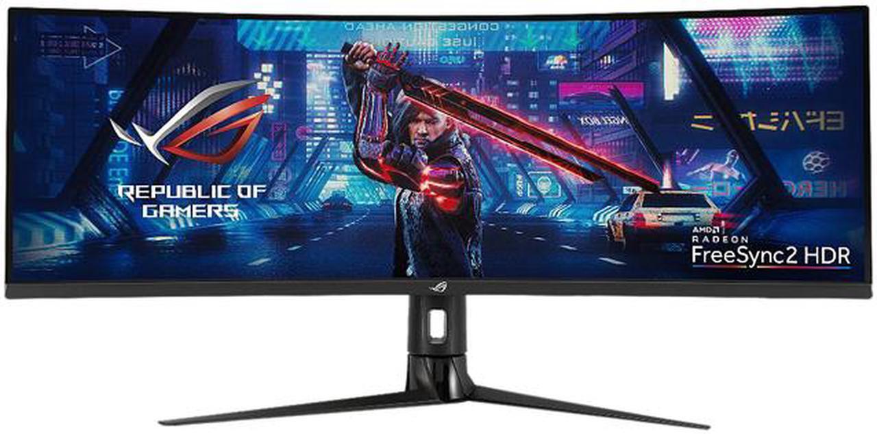 Main image of ASUS ROG Strix XG43VQ 43" 3840 x 1200 1ms MPRT 120 Hz HDMI, DisplayPort Built-in Speakers 1800R Curved Gaming Monitor with FreeSync 2 HDR, DisplayHDR 400, DCI-P3 90%, Shadow Boost