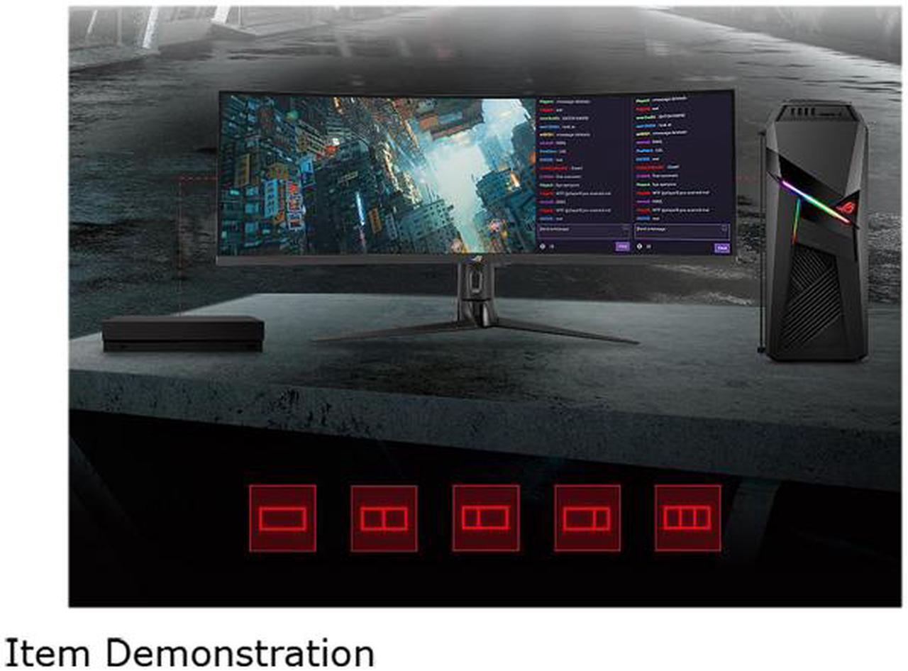 Alt view image 7 of 7 - ASUS ROG Strix XG43VQ 43" 3840 x 1200 1ms MPRT 120 Hz HDMI, DisplayPort Built-in Speakers 1800R Curved Gaming Monitor with FreeSync 2 HDR, DisplayHDR 400, DCI-P3 90%, Shadow Boost