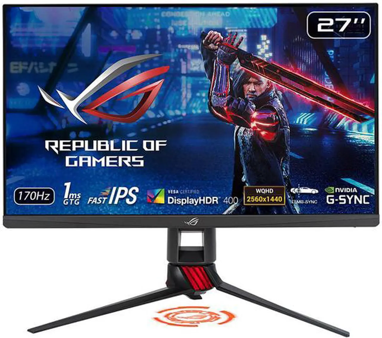 Main image of ASUS ROG Strix XG279Q 27" WQHD 2560 x 1440 (2K) 1ms (GTG) 170Hz (Overclocking) 2 x HDMI, DisplayPort G-Sync Compatible Built-in Speakers DisplayHDR 400 Frameless Design LED Backlit Height Adjustable IPS Gaming Monitor
