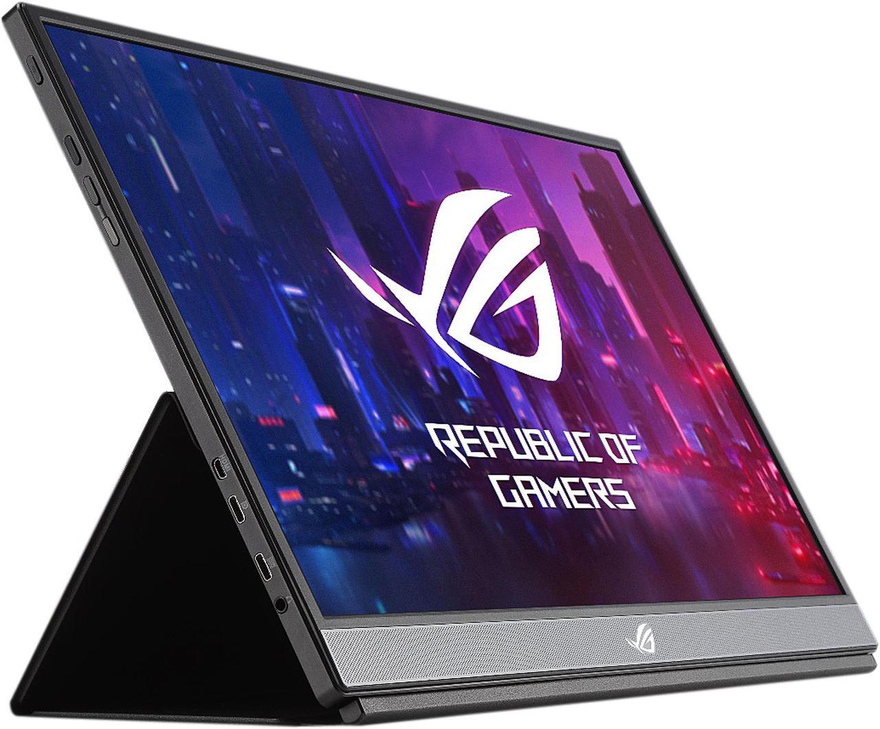 Alt view image 3 of 7 - ASUS ROG Strix (XG17AHP) Black / Silver 17.3" Portable IPS Gaming Monitor 300 cd/m2 1000:1 Built-in Speakers