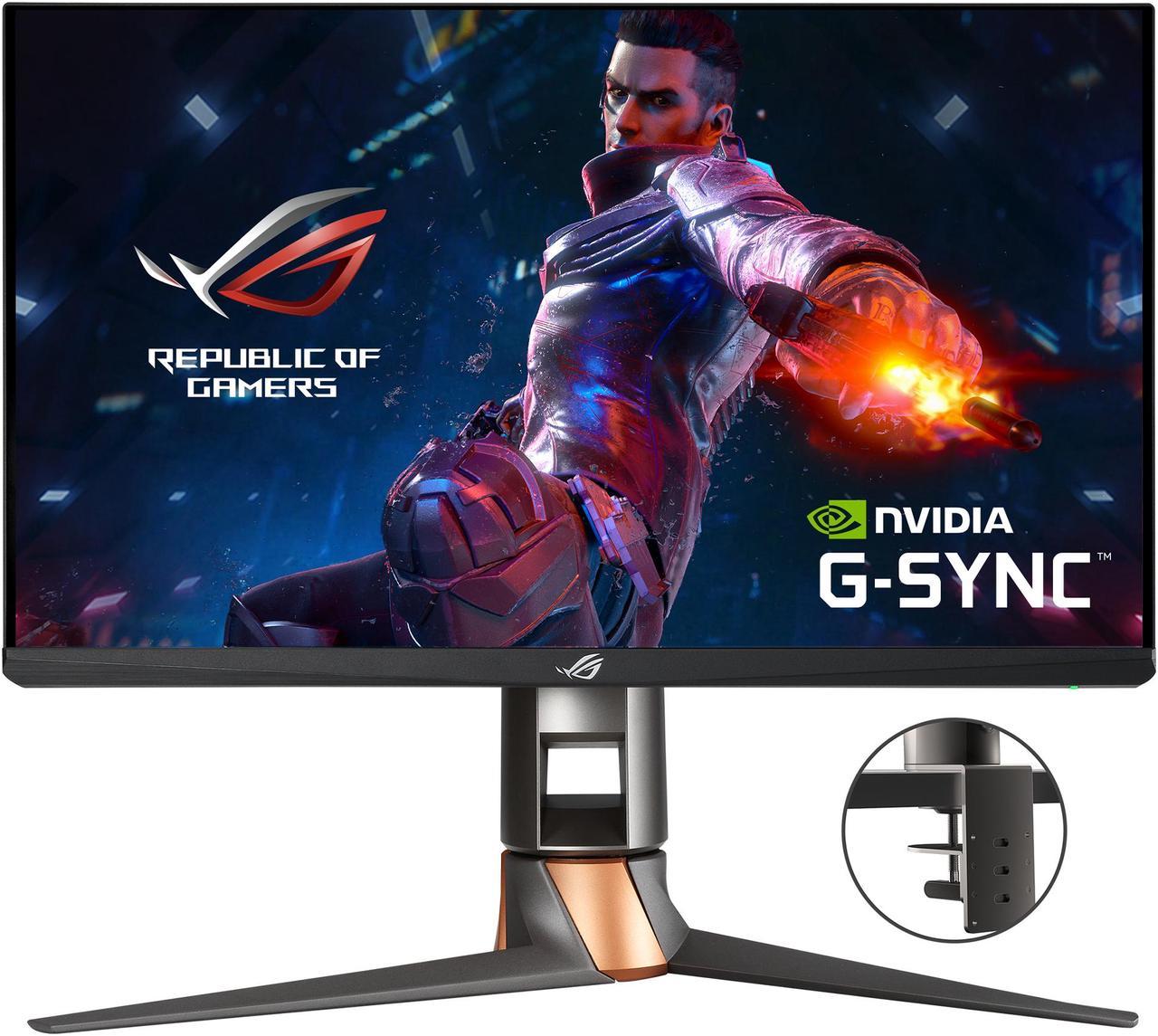 ASUS 24.5" 360Hz 1080P Fast IPS 1ms Gaming Monitor, G-SYNC, ULMB, NVIDIA Reflex Latency Analyzer, HDMI DisplayPort USB, Desk Mount Kit, VESA Wall Mountable, HDR10 ROG Swift PG259QNR