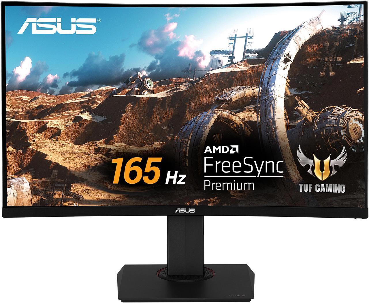 Alt view image 2 of 6 - ASUS TUF Gaming 32" (31.5" Viewable) 1440P Curved HDR Monitor (VG32VQR) - QHD (2560 x 1440), 165Hz, 1ms, Extreme Low Motion Blur Sync, Adaptive-sync, Freesync Premium, Eye Care, DisplayHDR 400, HDMI, DisplayPort