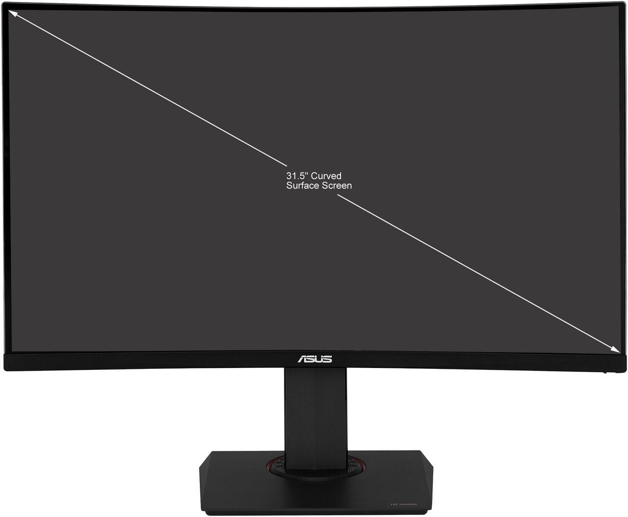 Alt view image 3 of 6 - ASUS TUF Gaming 32" (31.5" Viewable) 1440P Curved HDR Monitor (VG32VQR) - QHD (2560 x 1440), 165Hz, 1ms, Extreme Low Motion Blur Sync, Adaptive-sync, Freesync Premium, Eye Care, DisplayHDR 400, HDMI, DisplayPort