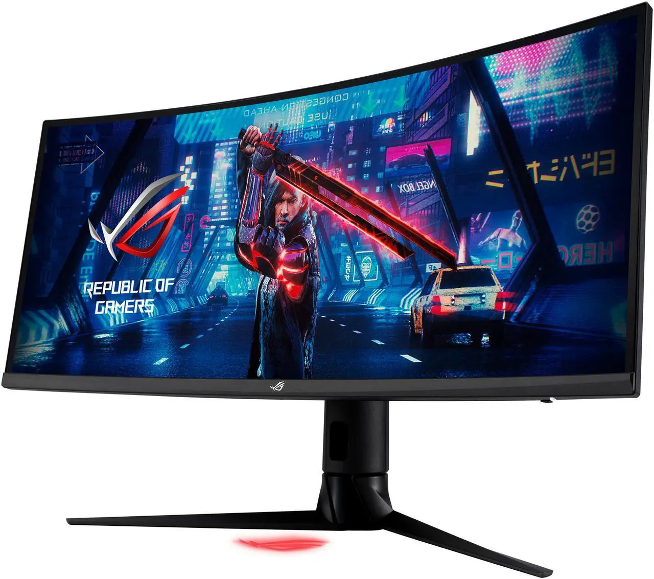 Alt view image 7 of 10 - ASUS ROG Strix 34" XG349C UWQHD 3440 x 1440 180Hz (OC) 1ms (GTG) Extreme Low Motion Blur Sync, 135% sRGB, G-Sync Compatible, DisplayHDR 400, USB-C, DisplayPort, HDMI Gaming Monitor