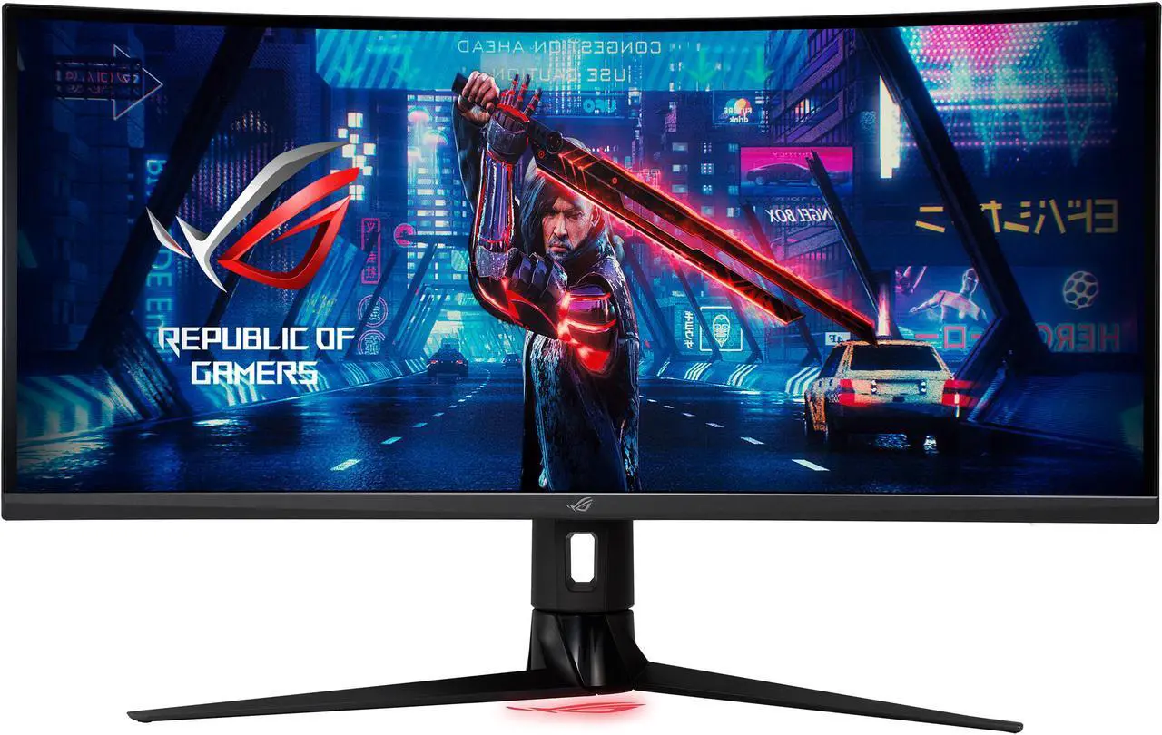 Main image of ASUS ROG Strix 34" XG349C UWQHD 3440 x 1440 180Hz (OC) 1ms (GTG) Extreme Low Motion Blur Sync, 135% sRGB, G-Sync Compatible, DisplayHDR 400, USB-C, DisplayPort, HDMI Gaming Monitor