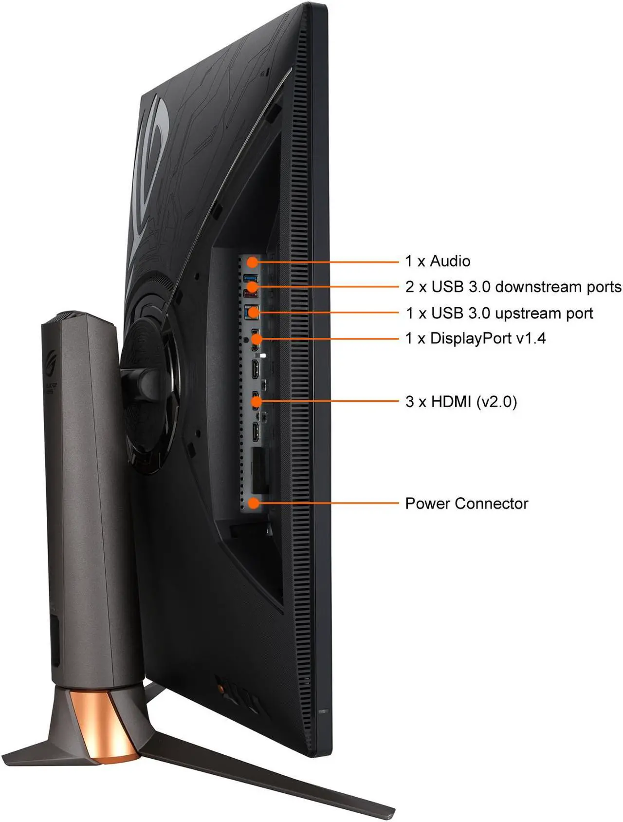 Alt view image 10 of 13 - ASUS ROG Swift 27" 1440P Gaming Monitor (PG279QM) - QHD (2560 x 1440), Fast IPS, 240Hz, 1ms, G-SYNC, NVIDIA Reflex Latency Analyzer, DisplayHDR400, Eye Care, HDMI, DisplayPort, USB, Height Adjustable