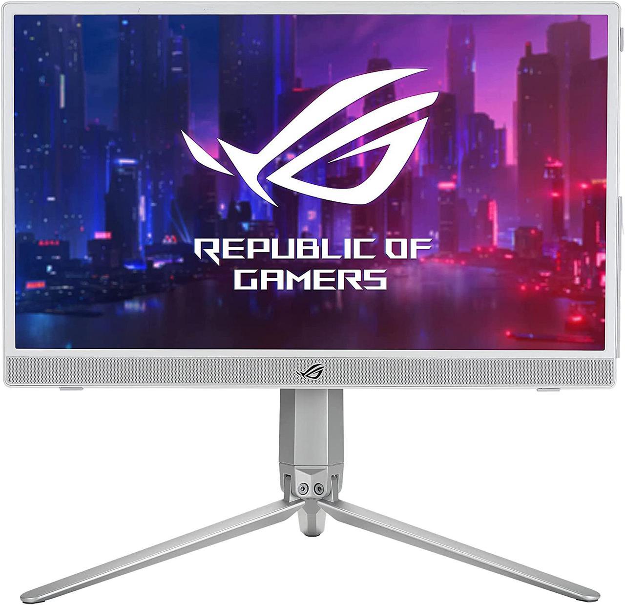 ASUS ROG Strix 15.6" 1080P Portable Gaming Monitor (XG16AHP-W) - White, Full HD, 144Hz, IPS, G-SYNC Compatible, Built-in Battery, Kickstand, USB-C Power Delivery, Micro HDMI, ROG Tripod, For Console