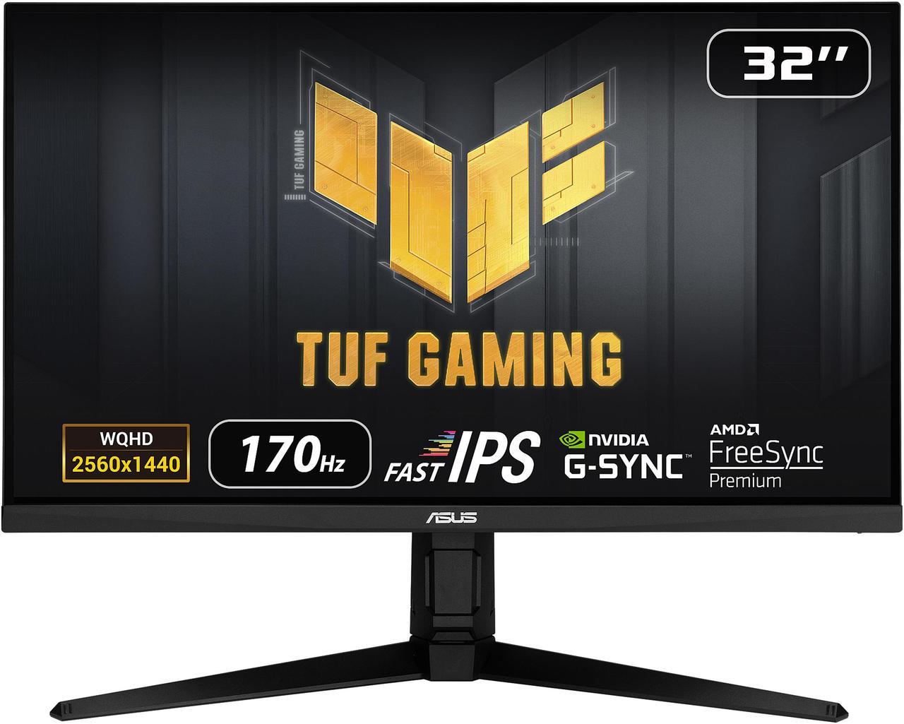 ASUS TUF Gaming 32" 1440P Gaming Monitor (VG32AQL1A) - QHD (2560 x 1440), IPS, 170Hz, 1ms, Extreme Low Motion Blur Sync, FreeSync Premium, 99% DCI-P3, DisplayPort, HDMI, USB Hub, DisplayHDR 400