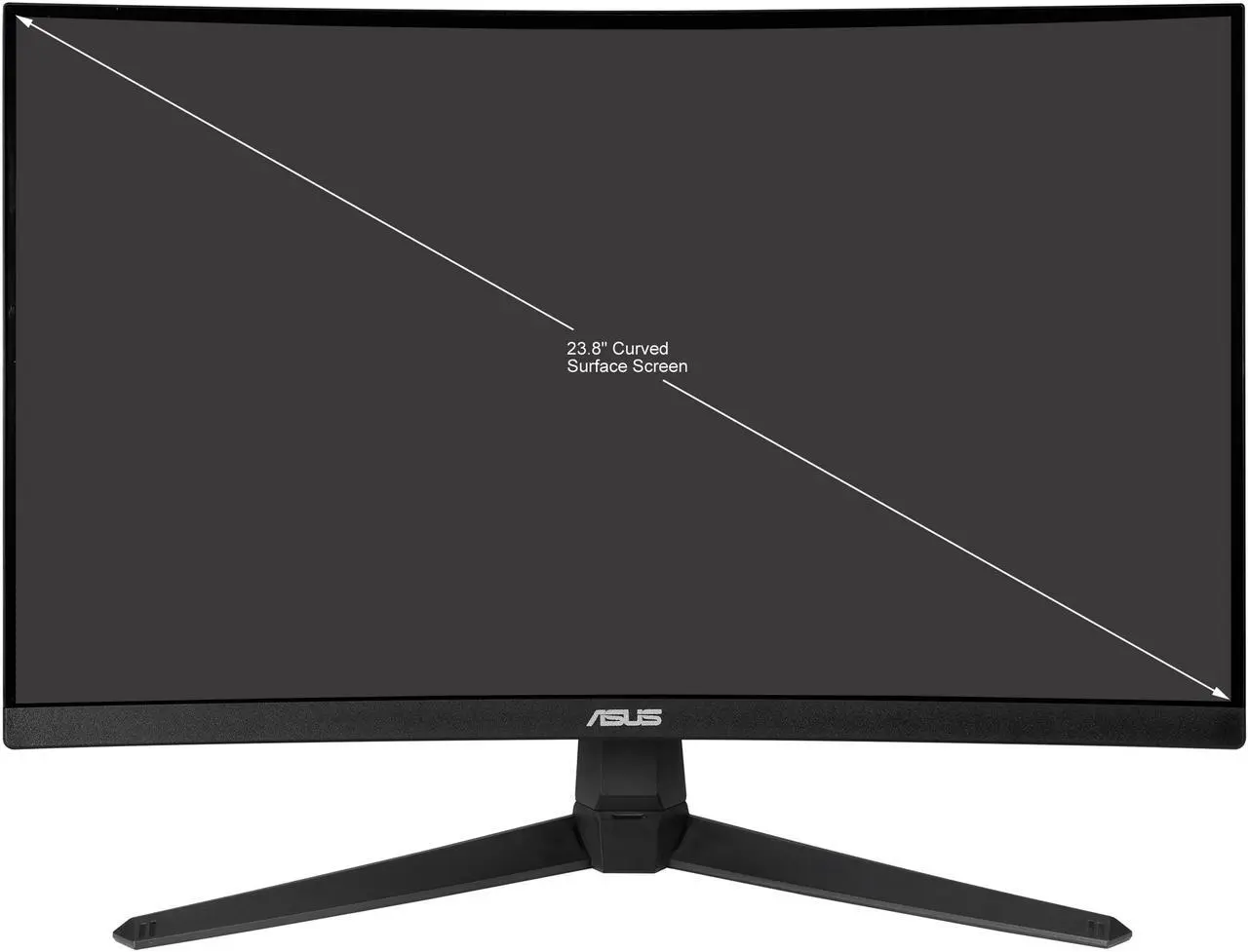 Alt view image 3 of 10 - ASUS TUF Gaming 24" (23.8" viewable) 1080P Curved Gaming Monitor (VG24VQ1B) - Full HD, 165Hz (Supports 144Hz), 1ms, Extreme Low Motion Blur, Speakers, Adaptive-sync/FreeSync Premium, Eye Care, DisplayPort, HDMI