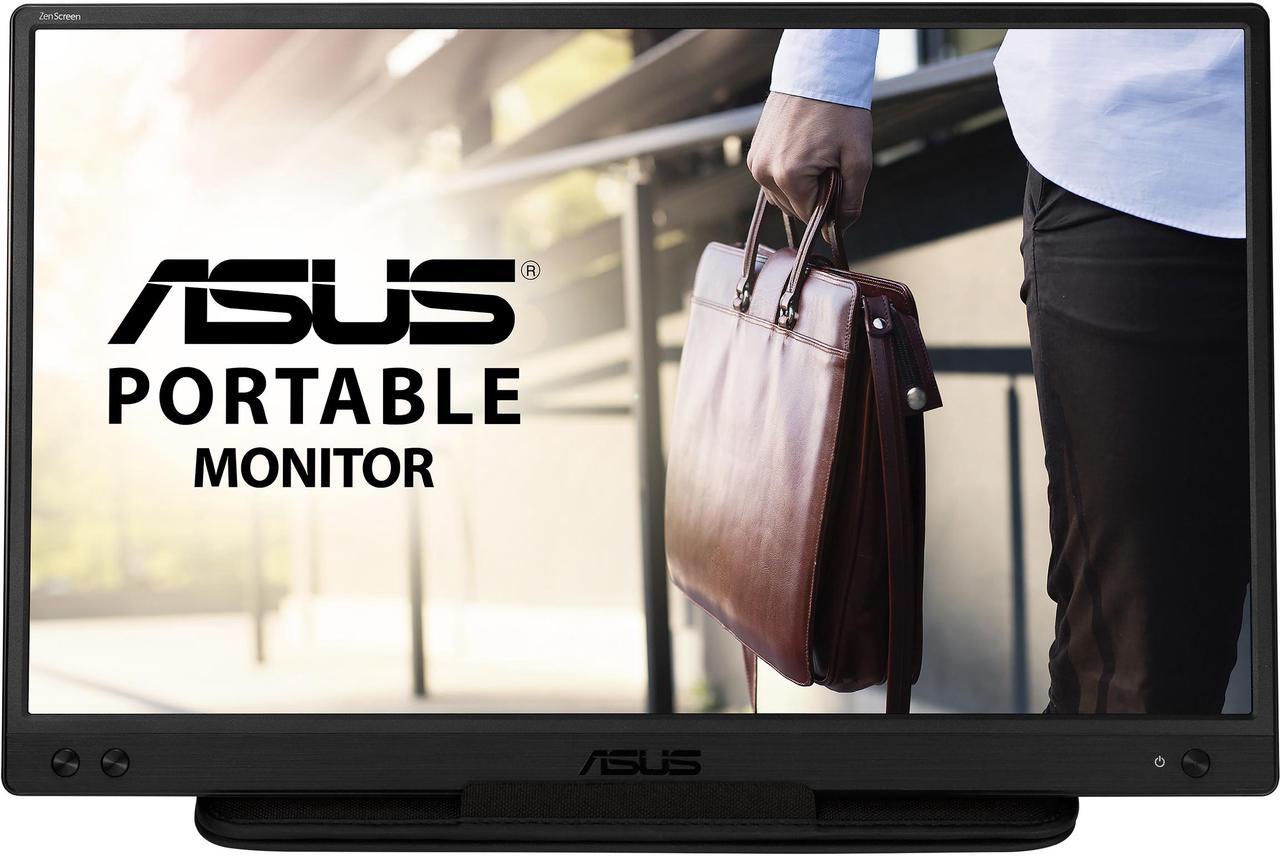 ASUS ZenScreen 15.6" 1080P Portable USB Monitor (MB166C) - Full HD, IPS, USB Type-C, USB-powered, Flicker Free, Blue Light Filter, Tripod Mountable, Anti-glare Surface, Protective Sleeve