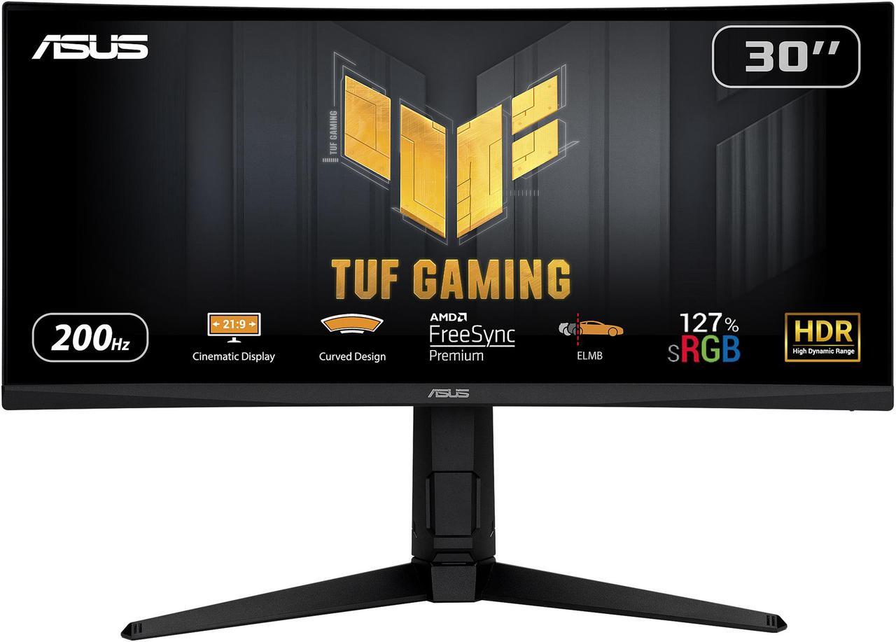 Alt view image 2 of 9 - ASUS TUF Gaming 30" 21:9 1080P Ultrawide Curved HDR Monitor (VG30VQL1A) - WFHD (2560 x 1080), 200Hz (Supports 144Hz), 1ms, Extreme Low Motion Blur, FreeSync Premium, Eye Care, DisplayPort, HDMI