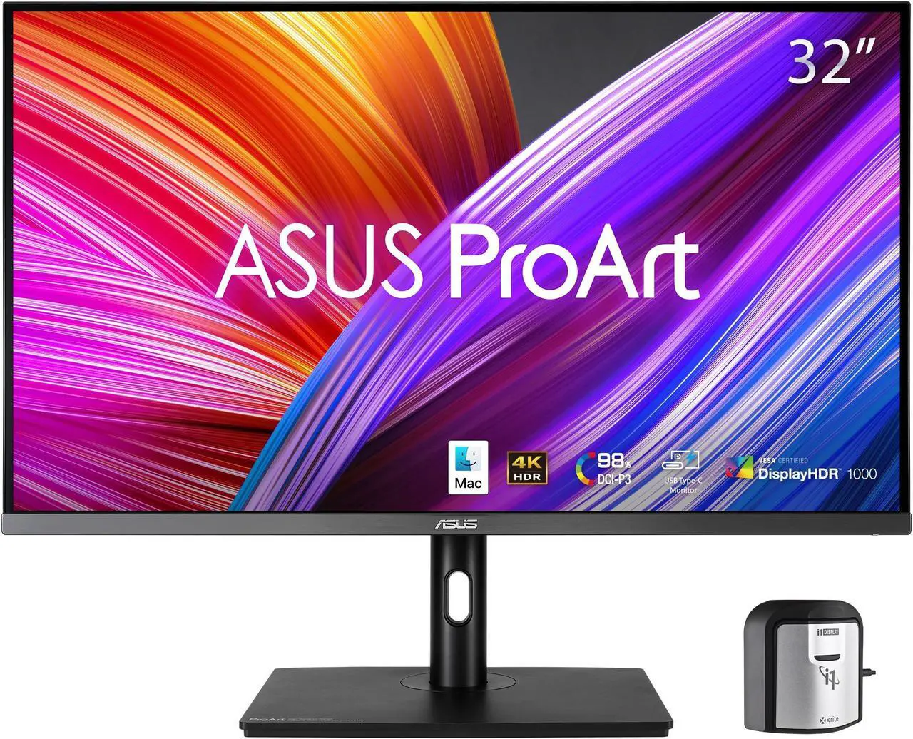 Alt view image 2 of 19 - ASUS ProArt Display 32" 4K HDR Mini LED Monitor (PA32UCR-K) - IPS, UHD (3840 x 2160), 1000nits, Delta E < 1, 98% DCI-P3, 99.5% Adobe RGB, Calman Ready, USB-C, DisplayPort, HDMI, X-rite i1 Calibrator